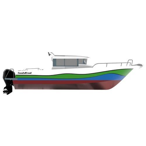 Barco de motor de pesca-paseo fueraborda - Coastal Crest - Etkin Marin - bimotor / con caseta de timón / de pesca deportiva