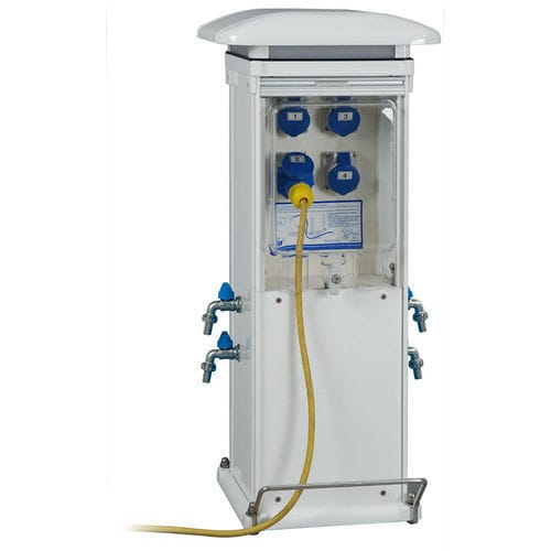 Torreta de suministro de agua - Minus smart - CLOUDENERGY S.R.L. - de suministro eléctrico / con iluminación integrada / para pantalán