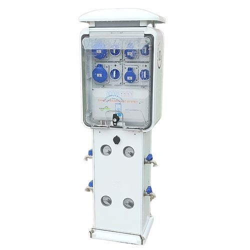 Torreta de suministro de agua - Acquarius smart - CLOUDENERGY S.R.L. - de suministro eléctrico / con iluminación integrada / para pantalán