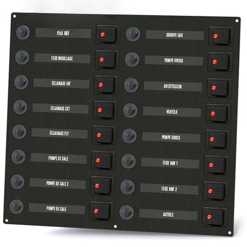 Panel eléctrico para barco - ETA16B - seatronic - de iluminación / para bomba de sentina / LED