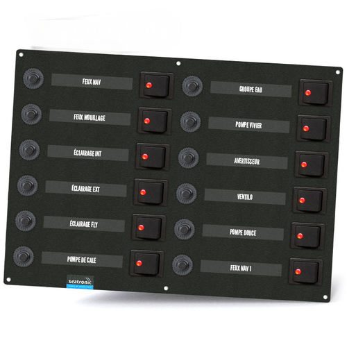 Panel eléctrico para barco - ETA12B - seatronic - de iluminación / para bomba de sentina / LED