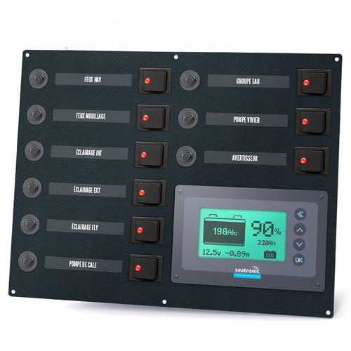 Panel eléctrico para barco - ETA09GB - seatronic - de iluminación / para bomba de sentina / LED