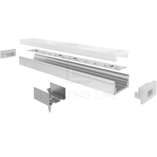 Perfil para barco - PR-SL08-03 - Ledpoint - de aluminio / rectangular / para iluminación LED