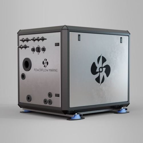 Grupo electrógeno diésel - Powerflow Marine - para barco / insonorizado / con regulador de carga de batería