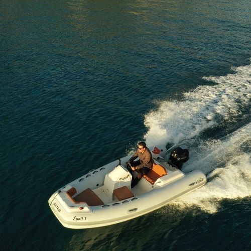 Embarcación neumática fueraborda - JEETRIB JR-F-425-C - Polat Marine Boat Production Company - semirrígida / open / con consola lateral
