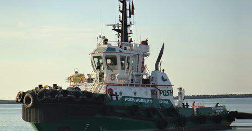 Barco profesional remolcador de empuje - SMAV - ST Engineering - intraborda / unmanned surface vehicle