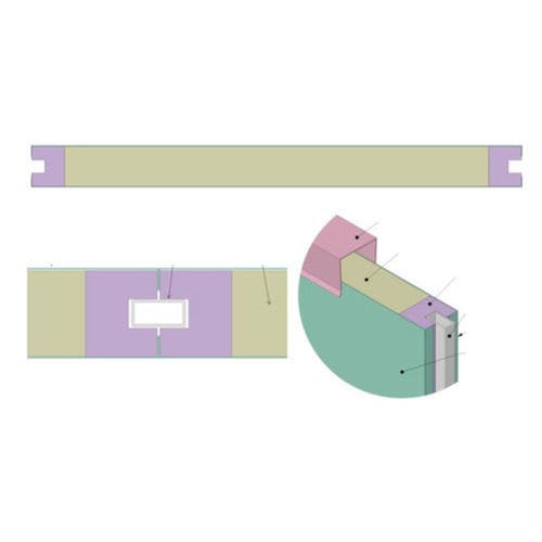Panel sándwich para tabique de buque - P50_STD - Bimar - para protección contra incendio / para el acondicionamiento de buques / lana mineral
