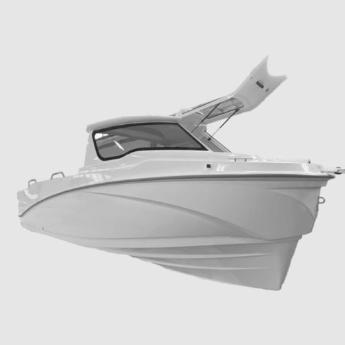 Barco de motor de pesca-paseo fueraborda - Driftmark 22 Cuddy - Driftmark Marine - con doble consola / de pesca / de fibra de vidrio