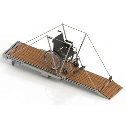 Pasarela para barco - Compass Marine - para yate / plegable / hidráulica