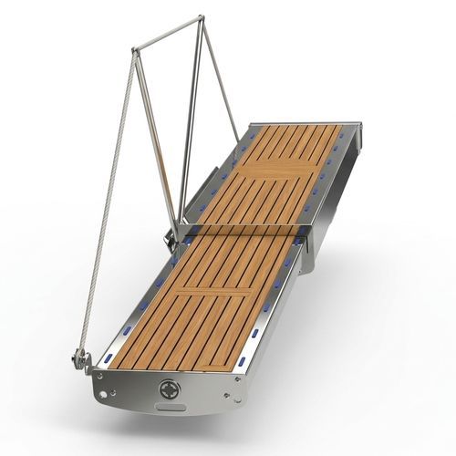 Pasarela para barco - Jump 240 - Compass Marine - para yate / telescópica / hidráulica