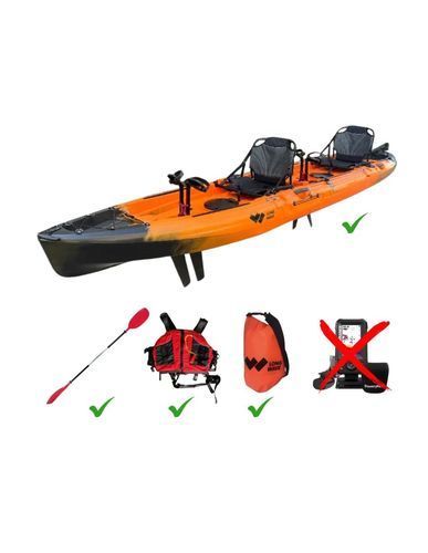 Kayak sit-on-top - SAMOA ADVENTURE - LONG WAVE - modular / de travesía / de pesca