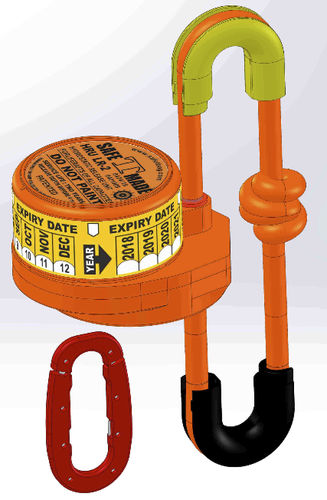 Sistema de liberación de balsa salvavidas - HRU LR-2 - Safetmade Marine Products Co. - automático / para buque