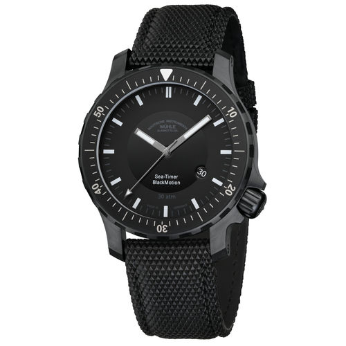 Reloj marino para hombre - SEA-TIMER BLACKMOTION - Mühle-Glashütte GmbH nautische Instrumente und Feinmechanik
