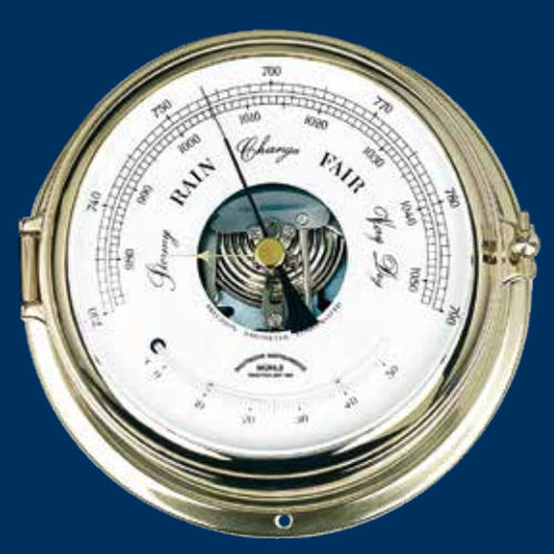Barómetro analógico - MS-51-10-180-ME - Mühle-Glashütte GmbH nautische Instrumente und Feinmechanik - de latón / blanco / termómetro