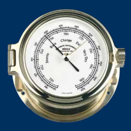 Barómetro digital - MS-51-12-140-ME - Mühle-Glashütte GmbH nautische Instrumente und Feinmechanik - de latón / blanco