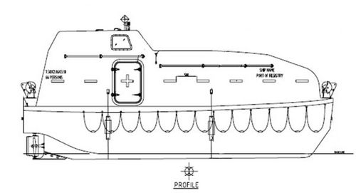 Bote salvavidas cerrado - Vanguard Composite Engineering PTE LTD. - para buque
