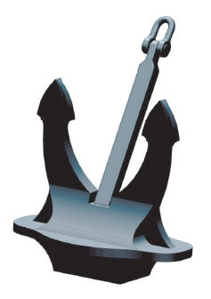 Ancla de tipo Hall - Yapas Chain and Forging Co. Ltd. - para buque