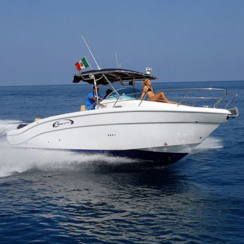 Walkaround fueraborda - 300 Wa - SAVER  S.R.L. - bimotor / con consola central / de pesca deportiva