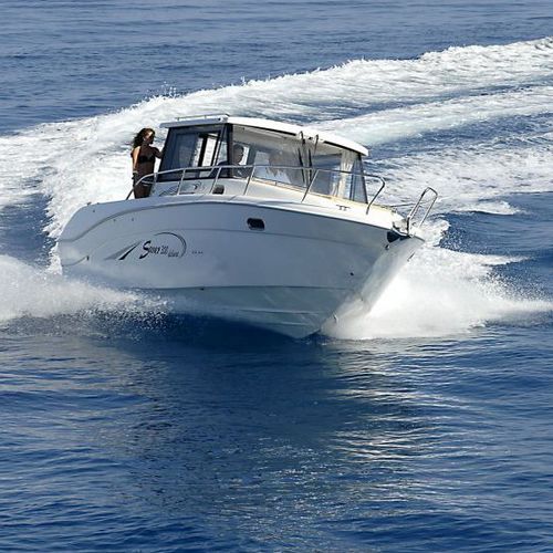 Cabin-cruiser fueraborda - 300 Deluxe - SAVER  S.R.L. - bimotor / con hard-top / con cockpit cerrado