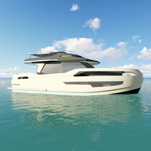 Barco cabinado intraborda - GreeNaval 47 - Naval Yachts - híbrido / bimotor / con fly