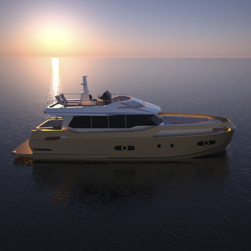 Yate a motor de crucero - GreeNaval 60 - Naval Yachts - trawler / con fly / híbrido