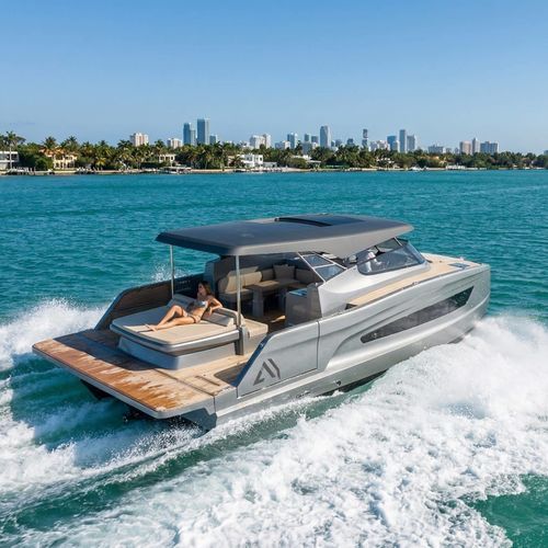 Barco cabinado catamarán - 38 S - AVENTURA YACHTS - intraborda / bimotor / soft-top