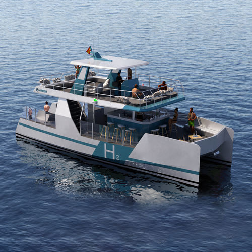 Barco profesional barco de pasajeros - 1500 H2 CATA - ARESA SHIPYARD - catamarán / eléctrico / GRP