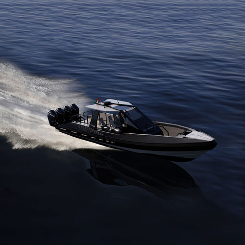 Barco cabinado fueraborda - 1200 BLACK BULLET - ARESA SHIPYARD - cuatrimotor / escalonado / open