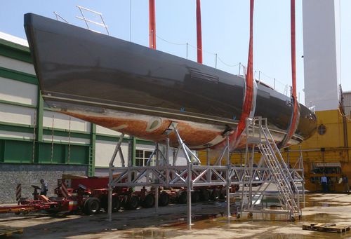 Cuna para velero - SET Ton. 50 10LP - Naval Tecno Sud - inclinación regulable / transportable