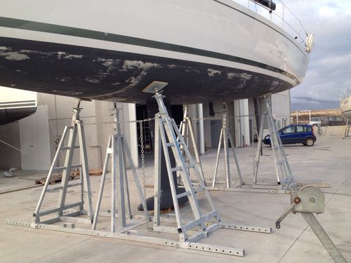 Cuna para velero - MBV Ton. 28 - Naval Tecno Sud - inclinación regulable / transportable