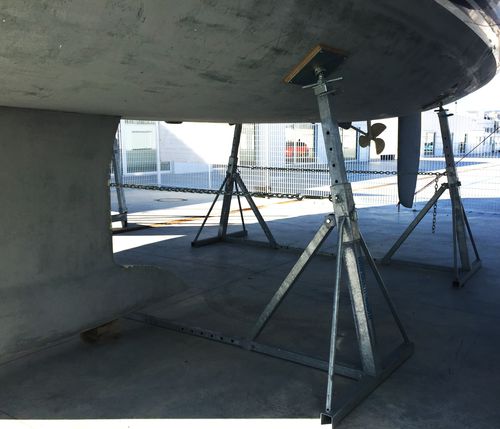 Cuna para barco a motor - CIF Ton.3 o Ton.5 h. 10/15 - Naval Tecno Sud - para velero / soporte de inclinación fija