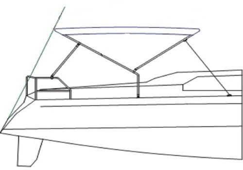 Bimini top para velero - PRESTIGE - BIMINI TOP NAUTICA - para caseta del timón