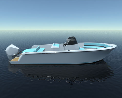 Barco open fueraborda - Levriero 25 - PHIEQUIPE - con consola central / 7 personas máx.