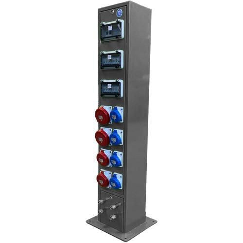 Torreta de suministro eléctrico - New VMR SRL - para pantalán / de acero inoxidable / IP67