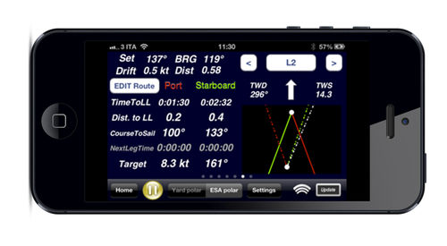 Aplicación de navegación - esa Regatta PRO  - ASTRA Yacht - para velero / para smartphone