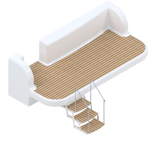 Escalera de baño - P-Stair 600 - PRESTOMARINE - para barco / para yate / abatible
