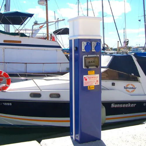 Torreta de suministro de agua - Classic - Lindley Marinas - de suministro eléctrico / de iluminación / para pantalán
