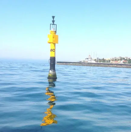 Boya de señalización - Spar  - Lindley Marinas - para terminal portuaria / amarilla