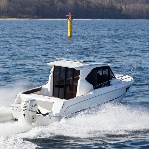 Cabin-cruiser fueraborda - 750 - Galia Boats - con hard-top / con caseta de timón / de pesca deportiva