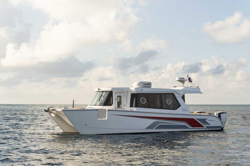Barco cabinado catamarán - SilverCat 34LUX - SMART OWN - fueraborda / bimotor / con hard-top