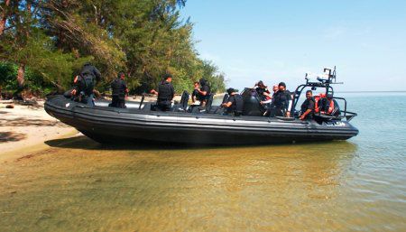 Barco profesional fueraborda - RIB 9.5 Anti-Piracy - SMART OWN - GRP / embarcación neumática semirrígida
