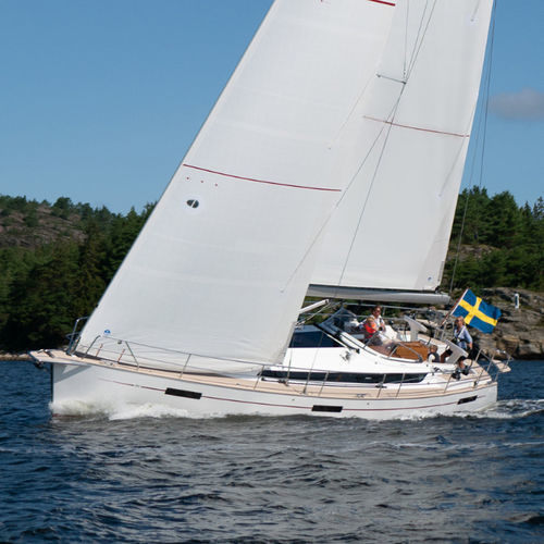 Velero de crucero - N451 AC - Najad - con 3 camarotes / con bauprés / con doble rueda de timón