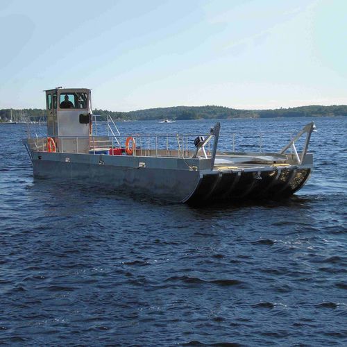 Barco profesional gabarra de trabajo - Vehicle Ferry 45' - Stanley Aluminum Boats - fueraborda / de aluminio