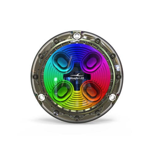 Iluminación subacuática para barco - Piranha P4CC Hi Power - BluefinLed - para yate / LED RGBW / para montaje en superficie
