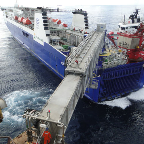 Pasarela para buque de servicio offshore - Marine Aluminium AS - telescópica / flotante / de aluminio