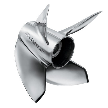 Hélice de paso fijo - Ballistic - Michigan Marine Propulsion - fueraborda y stern-drive / 4 palas / de acero inoxidable