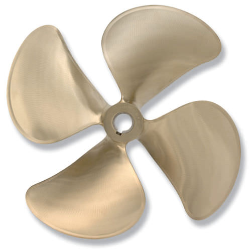 Hélice para barco - DQX810 - Michigan Marine Propulsion - de paso fijo / eje de hélice / 4 palas