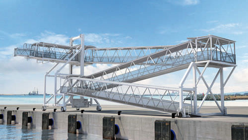Pasarela para buque de crucero - ARGOS - ADELTE - para ferri / para terminal / telescópica