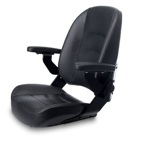 Asiento para barco - COMMANDER BLACK - Shockwave Seats - con reposabrazos / 1 plaza / negro