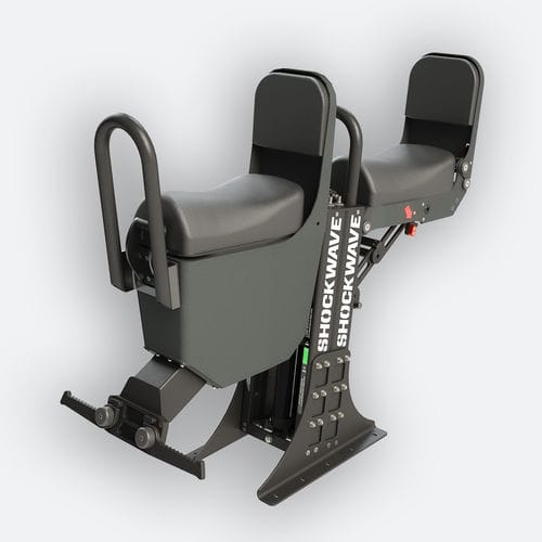 Asiento tipo jockey - SW-S3LD-2414 - Shockwave Seats - para barco / ajustable / negro